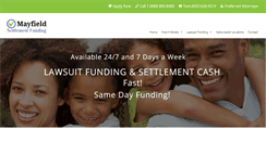 Desktop Screenshot of mayfieldsettlementfunding.com